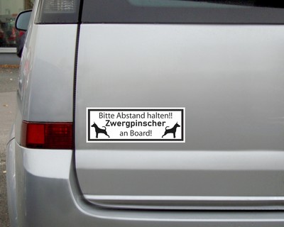 Aufkleber Zwergpinscher an Board - Ansicht 3