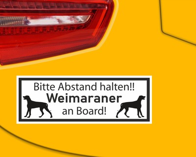 Aufkleber Weimaraner an Board Aufkleber