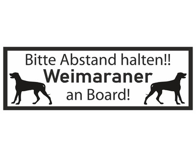 Aufkleber Weimaraner an Board Aufkleber
