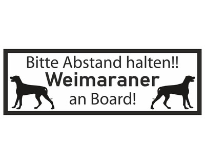 Aufkleber Weimaraner an Board - Ansicht 1
