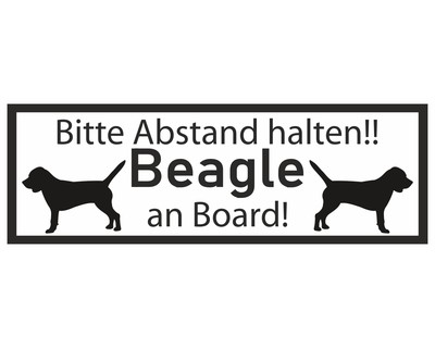 Aufkleber Beagle an Board