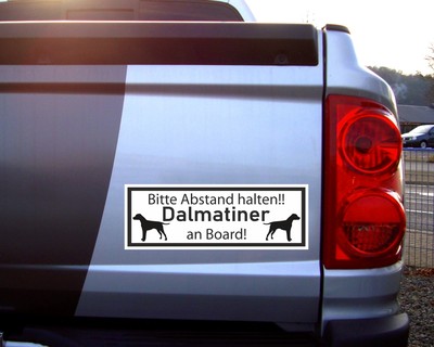 Aufkleber Dalmatiner an Board