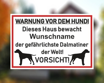 Aufkleber Dalmatiner Warnung