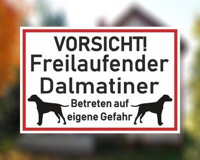 Aufkleber Vorsicht Dalmatiner Aufkleber