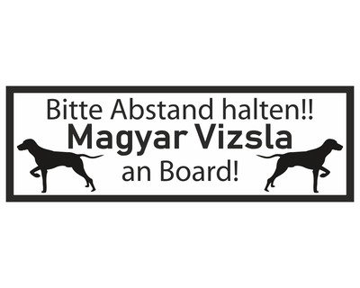 Aufkleber Magyar Vizsla an Board Aufkleber