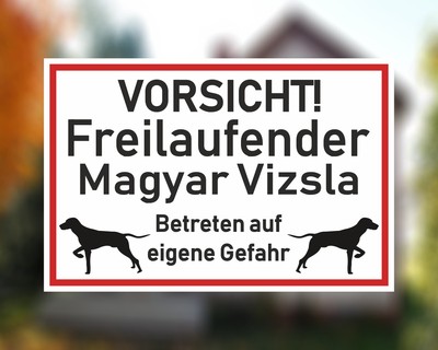 Aufkleber Vorsicht Magyar Vizsla Aufkleber