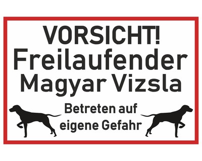 Aufkleber Vorsicht Magyar Vizsla