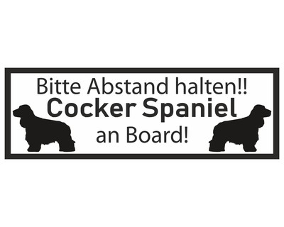 Aufkleber Cocker Spaniel an Board - Ansicht 1