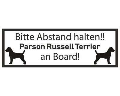 Aufkleber Parson Russell Terrier an Board - Ansicht 1