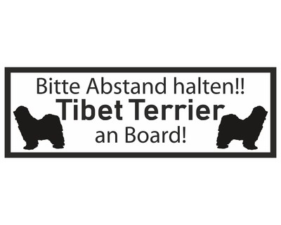 Aufkleber Tibet Terrier an Board - Ansicht 1