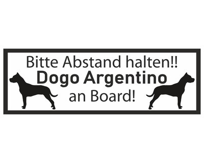 Aufkleber Dogo Argentino an Board - Ansicht 1