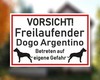 Aufkleber Vorsicht Dogo Argentino Aufkleber
