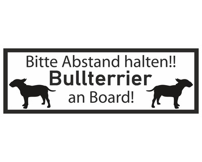 Aufkleber Bullterrier an Board - Ansicht 1