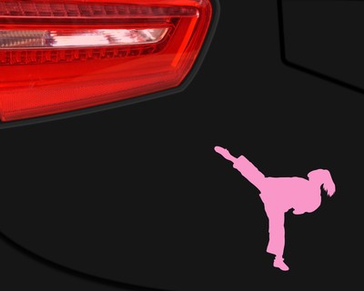 Karate Karatekmpferin Aufkleber - Ansicht 3