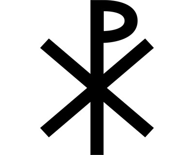 Aufkleber Christusmonogramm