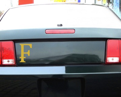 Aufkleber Schweizer Franken Zeichen - Ansicht 3