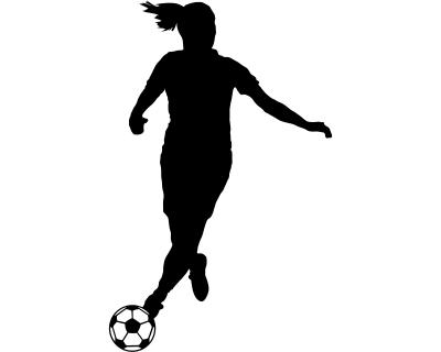 Abwehr Fuballspielerin Aufkleber - Ansicht 1
