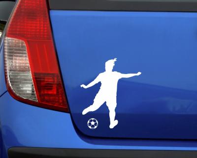 Strmer Fuballspielerin Aufkleber