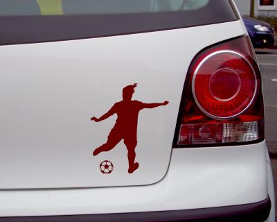 Strmer Fuballspielerin Aufkleber - Ansicht 3