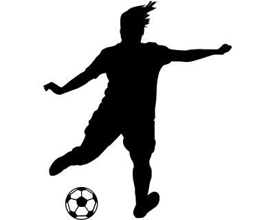 Strmer Fuballspielerin Aufkleber - Ansicht 1