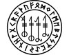 Aufkleber Svefnthorn mit Runen A Aufkleber