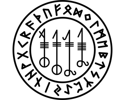 Aufkleber Svefnthorn mit Runen A