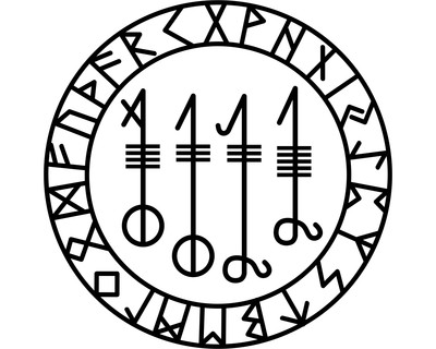 Aufkleber Svefnthorn mit Runen C