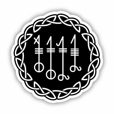 Svefnthorn mit Knoten B Aufkleber gedruckt