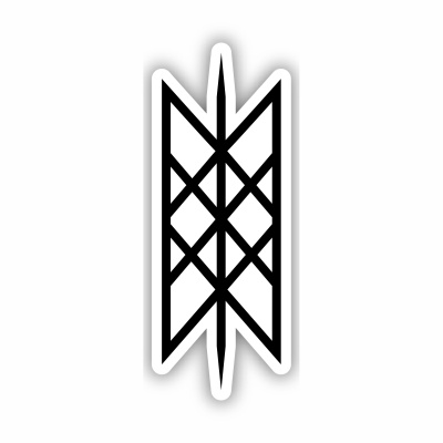 Netz von Wyrd Aufkleber gedruckt