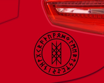 Aufkleber Netz von Wyrd mit Runen A - Ansicht 2