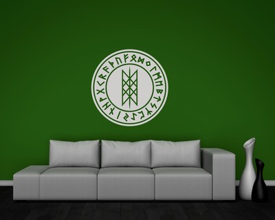 Wandtattoo Netz von Wyrd mit Runen B - Ansicht 3
