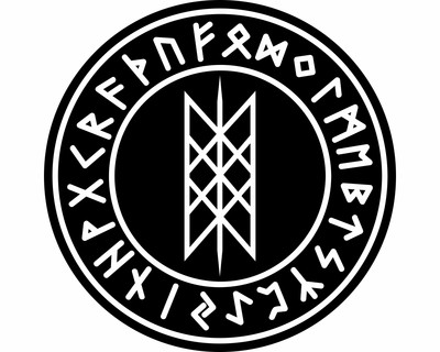 Wandtattoo Netz von Wyrd mit Runen B
