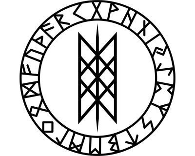 Aufkleber Netz von Wyrd mit Runen C