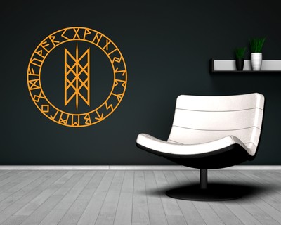 Wandtattoo Netz von Wyrd mit Runen C - Ansicht 3