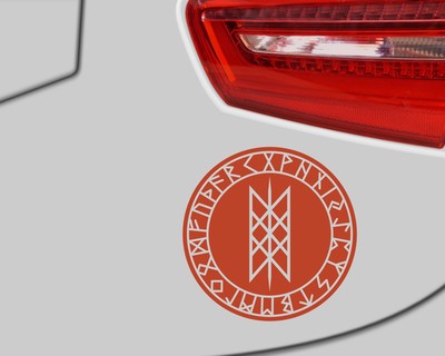 Aufkleber Netz von Wyrd mit Runen D - Ansicht 2