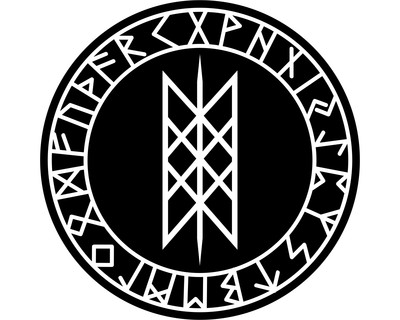 Aufkleber Netz von Wyrd mit Runen D