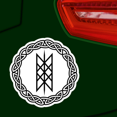 Netz von Wyrd mit Knoten A Aufkleber gedruckt - Ansicht 2