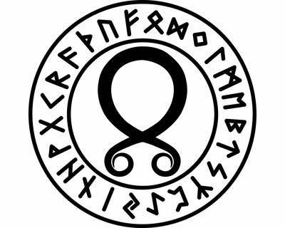 Wandtattoo Trollkreuz mit Runen A
