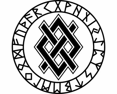 Wandtattoo   Gungnir mit Runen C