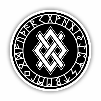 Gungnir mit Runen D Aufkleber gedruckt