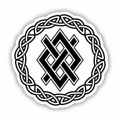 Gungnir mit Knoten A Aufkleber gedruckt