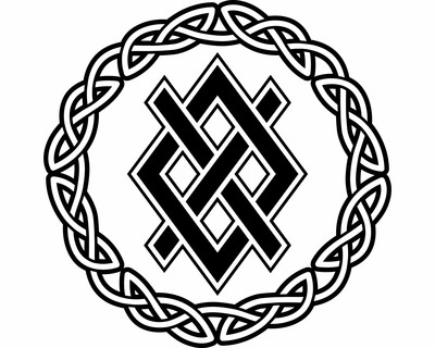 Wandtattoo Gungnir mit Knoten A