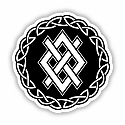 Gungnir mit Knoten B Aufkleber gedruckt