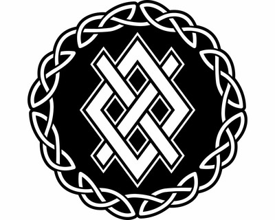 Wandtattoo Gungnir mit Knoten B