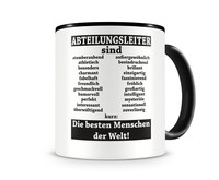 Tasse mit dem Motiv Abteilungsleiter sind Tasse Modellnummer  schwarz/schwarz