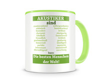 Tasse mit dem Motiv Akustiker sind Tasse Modellnummer  grn 902/grn 902