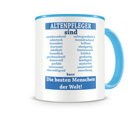 Tasse mit dem Motiv Altenpfleger sind Tasse Modellnummer  hellblau/hellblau