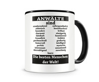 Tasse mit dem Motiv Anwlte sind Tasse Modellnummer  schwarz/schwarz