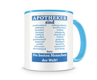 Tasse mit dem Motiv Apotheker sind Tasse Modellnummer  hellblau/hellblau