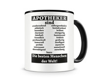 Tasse mit dem Motiv Apotheker sind Tasse Modellnummer  schwarz/schwarz